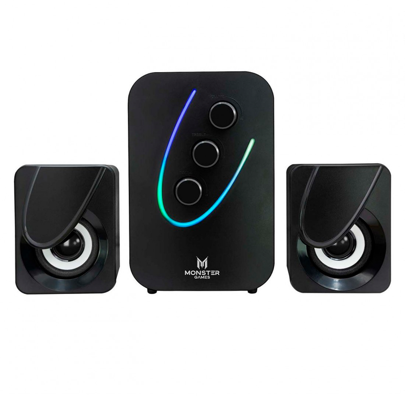 Parlante Subwoofer Monster Games Quake 2.1 USB RGB-1