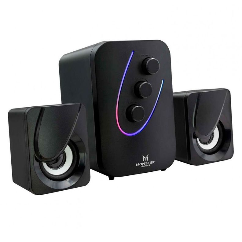 Parlante Subwoofer Monster Games Quake 2.1 USB RGB-2