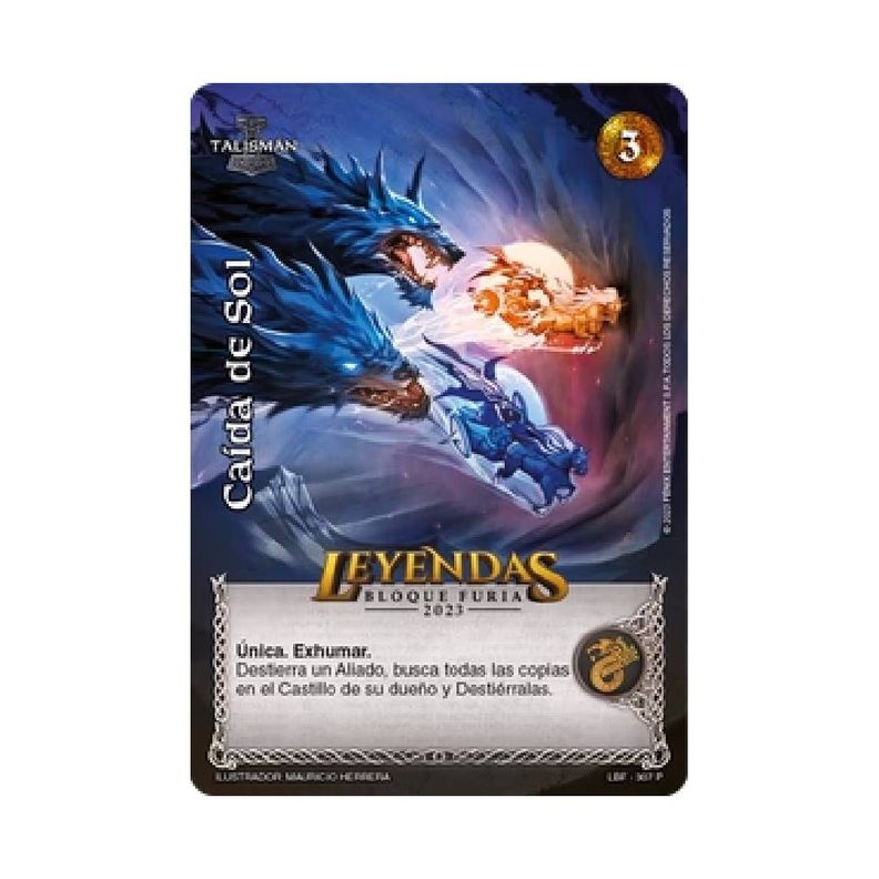 Carta Promo Caida de Sol Leyendas Bloque Furia 2023-0