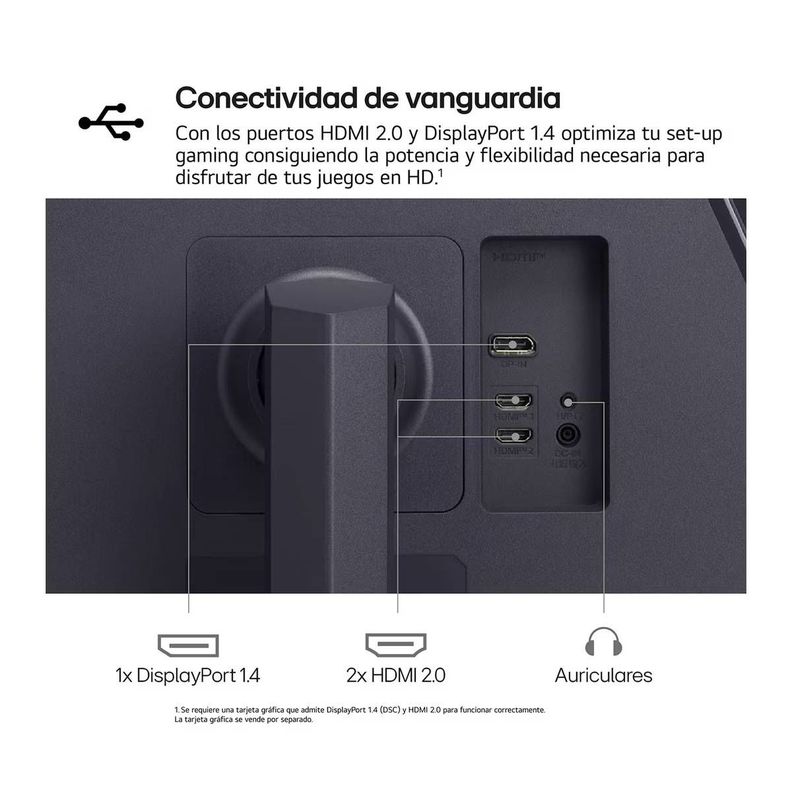 Monitor Curvo LG Ultragear 27 - 1ms, 180Hz 27GS60QC-B-2