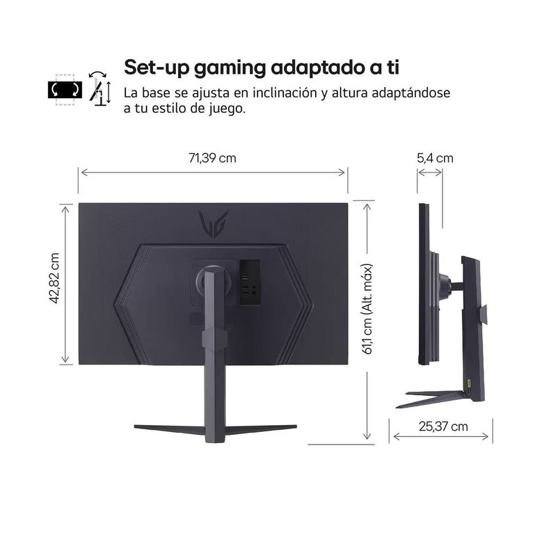 Monitor Curvo LG Ultragear 27 - 1ms, 180Hz 27GS60QC-B-3