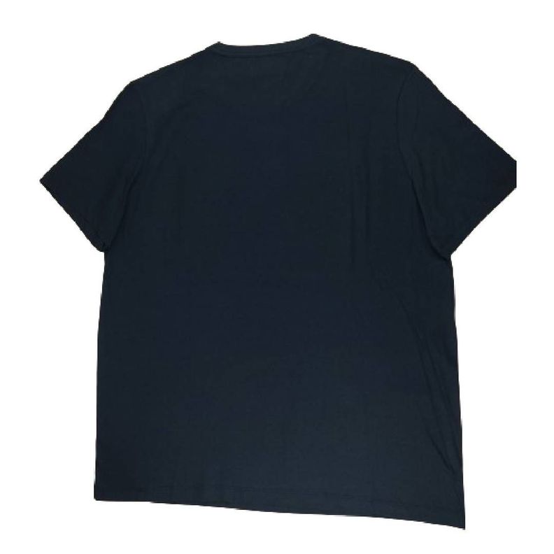 Polera MK Azul Marino Cuello Redondo Letras Gris Talla L-3