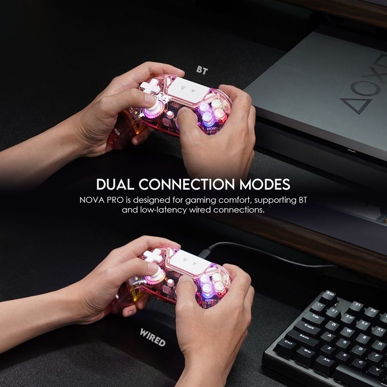 Control Inalambrico Fantech NOVA PRO ATOMIC Rosado WGP14V2-8