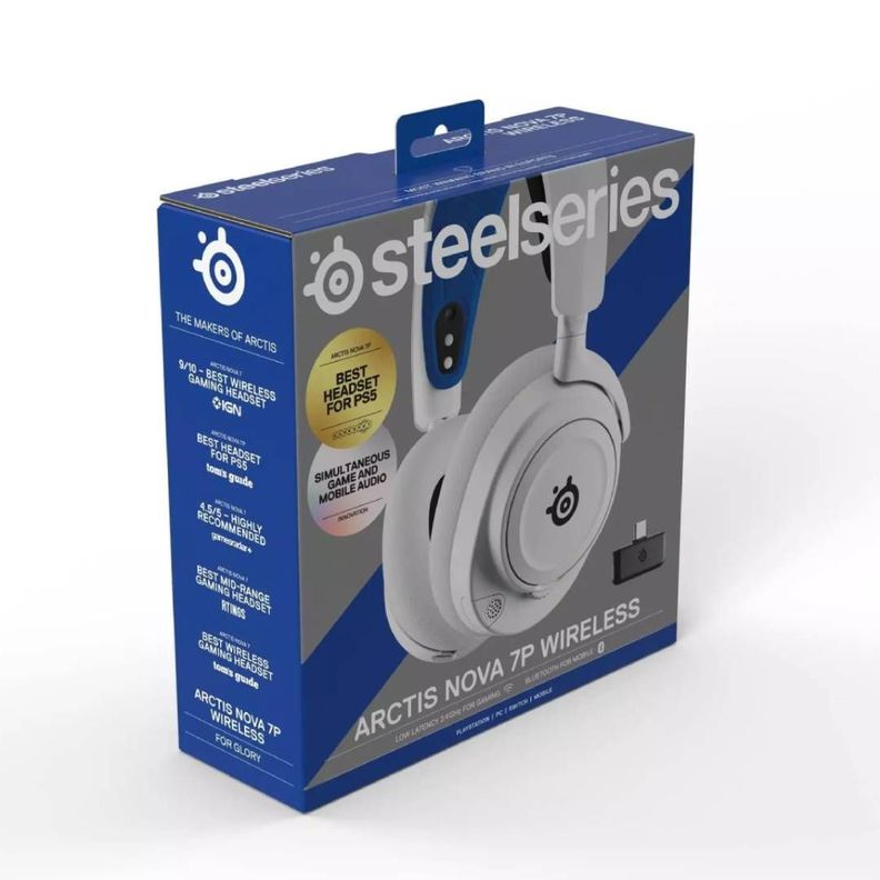 【新品】SteelSeries Arctis Nova 7P Wireless Audifonos Gamer SteelSeries Arctis Nova 7P Wireless Blanco