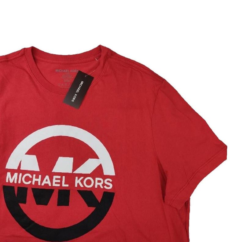 Polera MK Roja Cuello Redondo Letras Blancas/negras Talla L-3