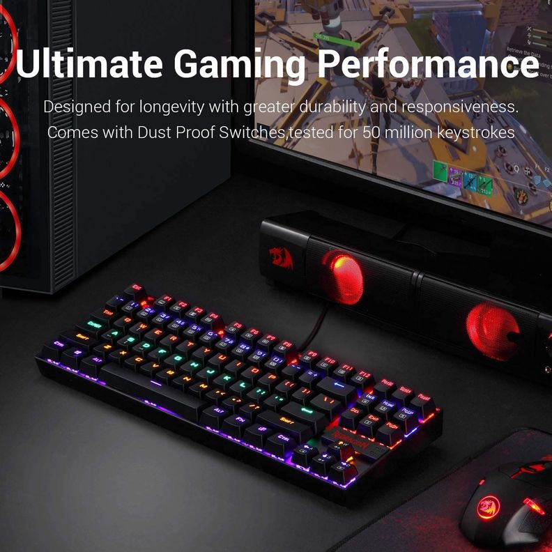 Teclado Gamer Redragon Kumara k552 RGB Sw Red Español-2