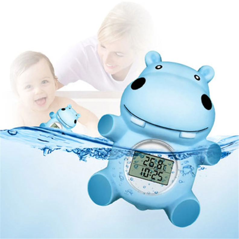 Termometro de Hipopotamo para bebé con alarma de altas temperaturas-3