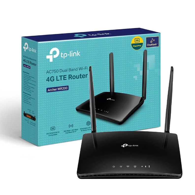 Router Inalámbrico 4G LTE TP-Link MR200 AC750 Dual Band-0