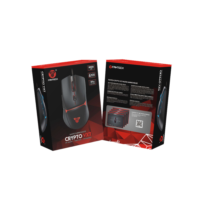 Mouse Gamer Fantech Crypto VX7 Black Edition 8000dpi-3