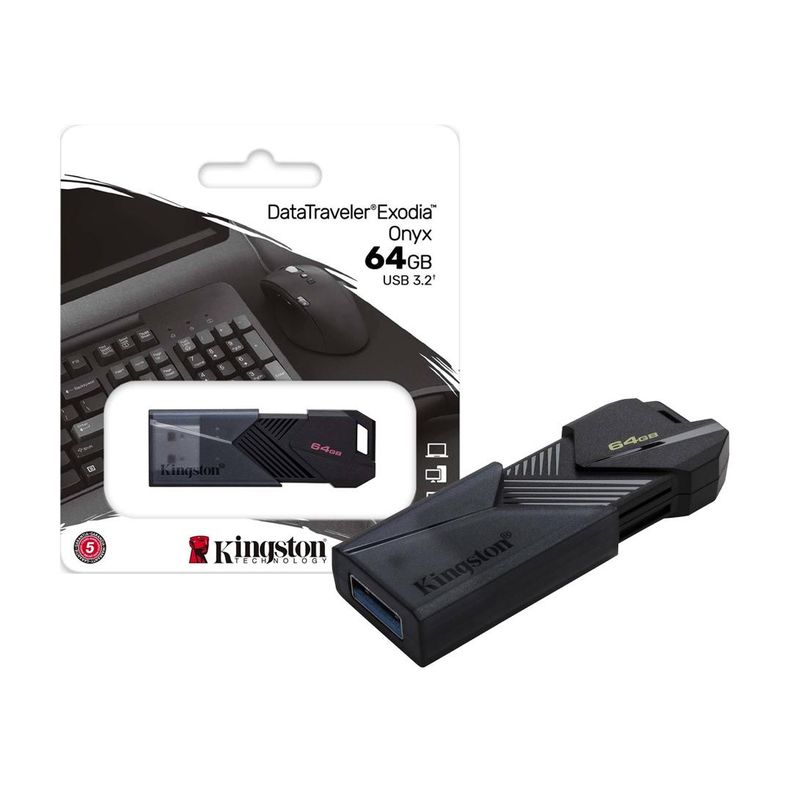 Pendrive Kingston DataTraveler Exodia Onyx Thumb Drive 64GB-2