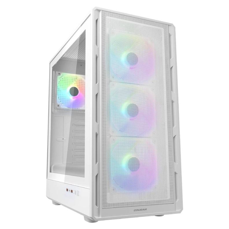 Gabinete Cougar Airface Pure RGB White (3 front, 1 back fan) Blanco