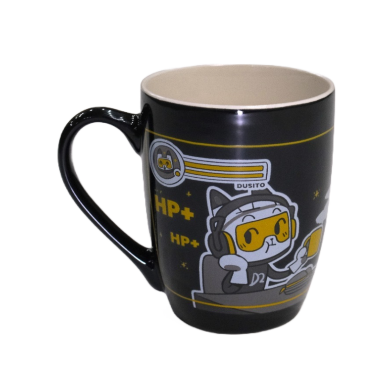 Taza de Cerámica Dust2 con Logo Vintage Negra P-0