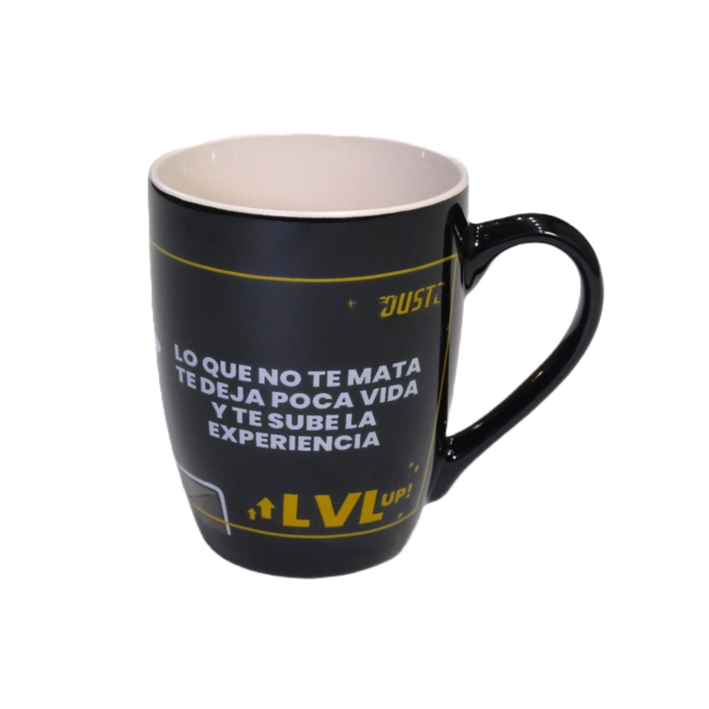 Taza de Cerámica Dust2 con Logo Vintage Negra P-1