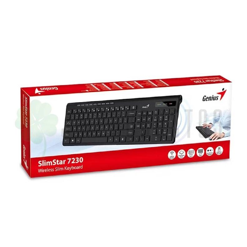 Teclado Inalambrico Genius Slimstar 7230 Ergonómico-2