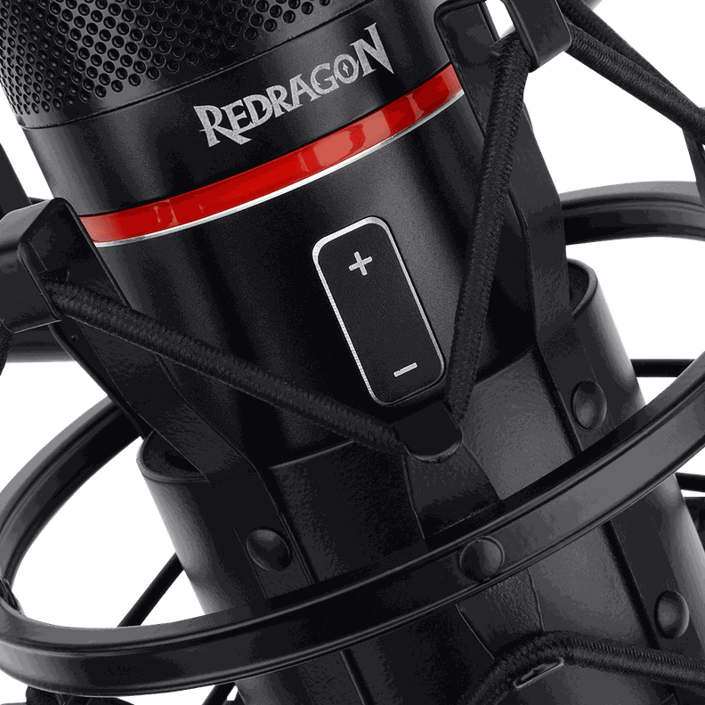 Microfono Gamer Redragon Blazar GM300 USB Led Rojo-3
