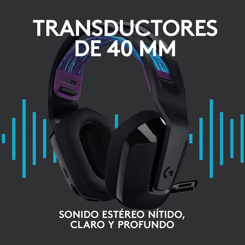 Audifonos Gamer Logitech G535 Inalambricos Negros-1