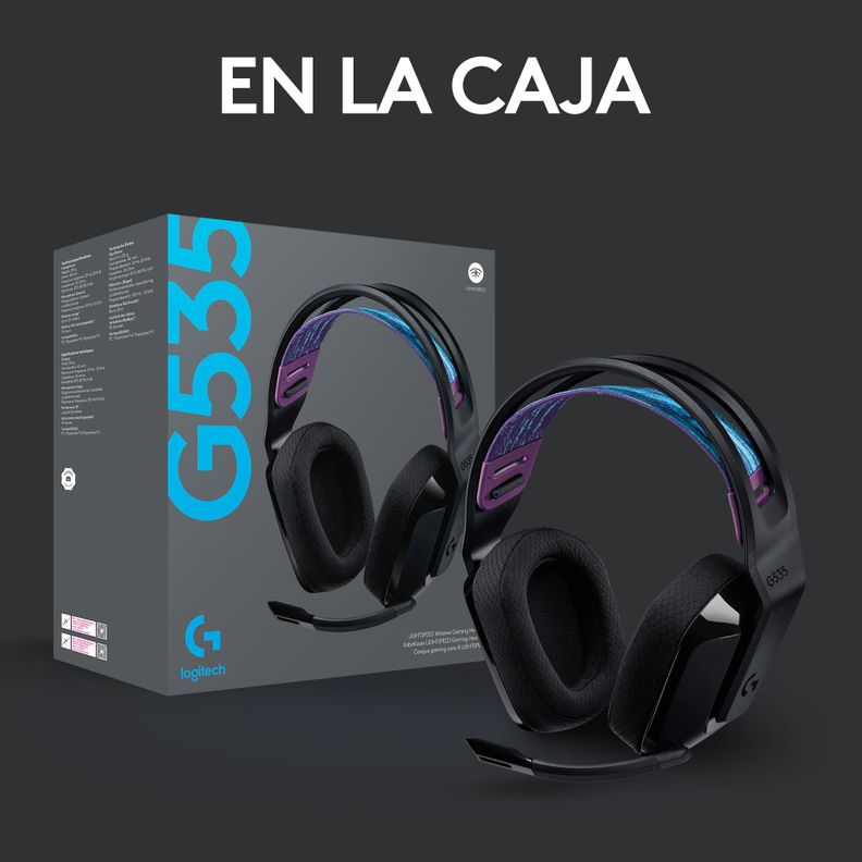 Audifonos Gamer Logitech G535 Inalambricos Negros-8
