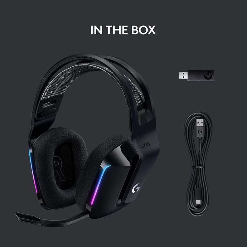 Audifonos Gamer Logitech G733 Inalambricos RGB BLACK USB-7