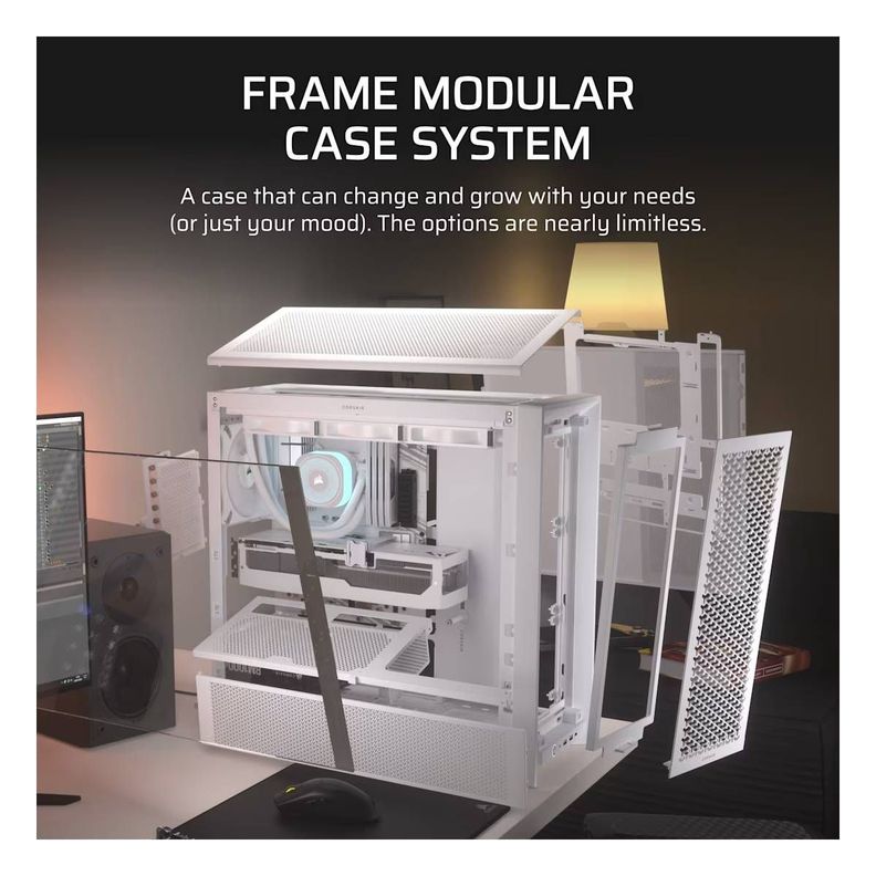 Gabinete Corsair FRAME 4000D - Blanco-1