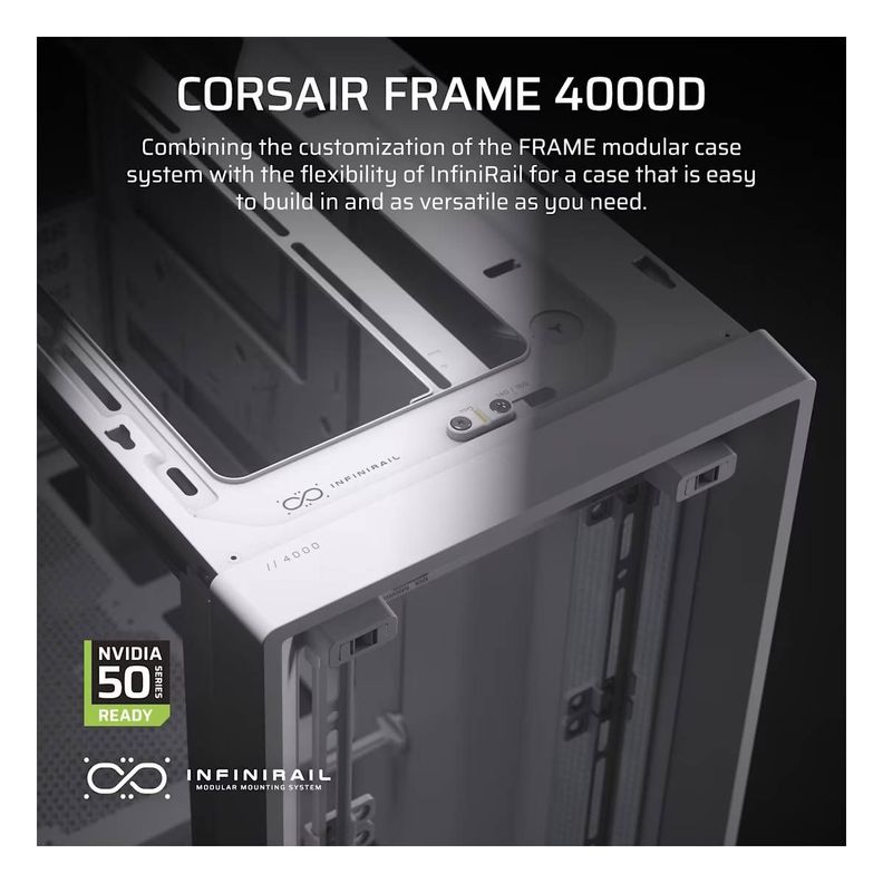 Gabinete Corsair FRAME 4000D - Blanco-2