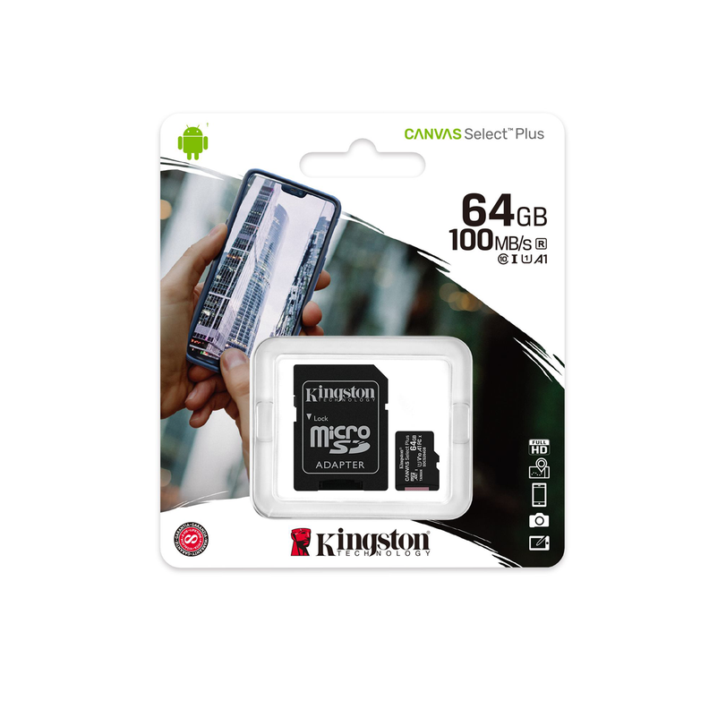 Tarjeta de Memoria MicroSD Kingston Canvas Select Plus 64gb-0