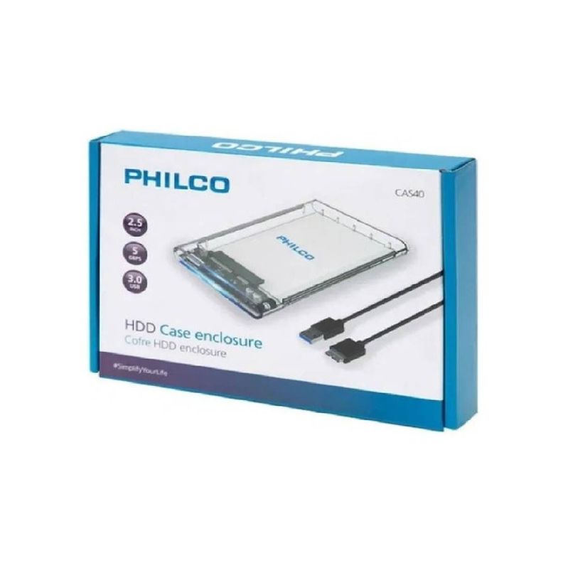 Cofre Disco Duro Philco 2.5 USB 3.0 Cas40-1