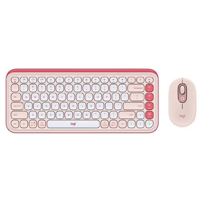 Teclado Logitech POP Icon Combo Español Rosa-0