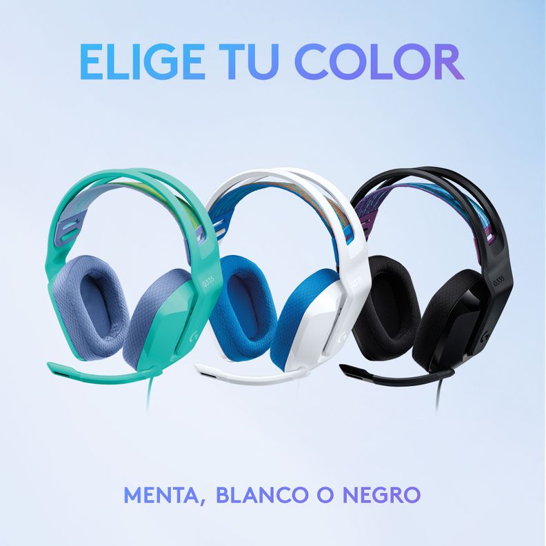 Audifonos Gamer Logitech G335 Blancos Jack 3.5mm-5