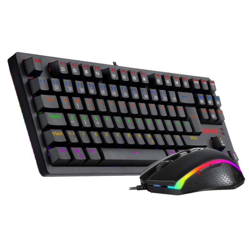 Pack Teclado y Mouse Gamer Redragon Kumara + Mouse Español-0