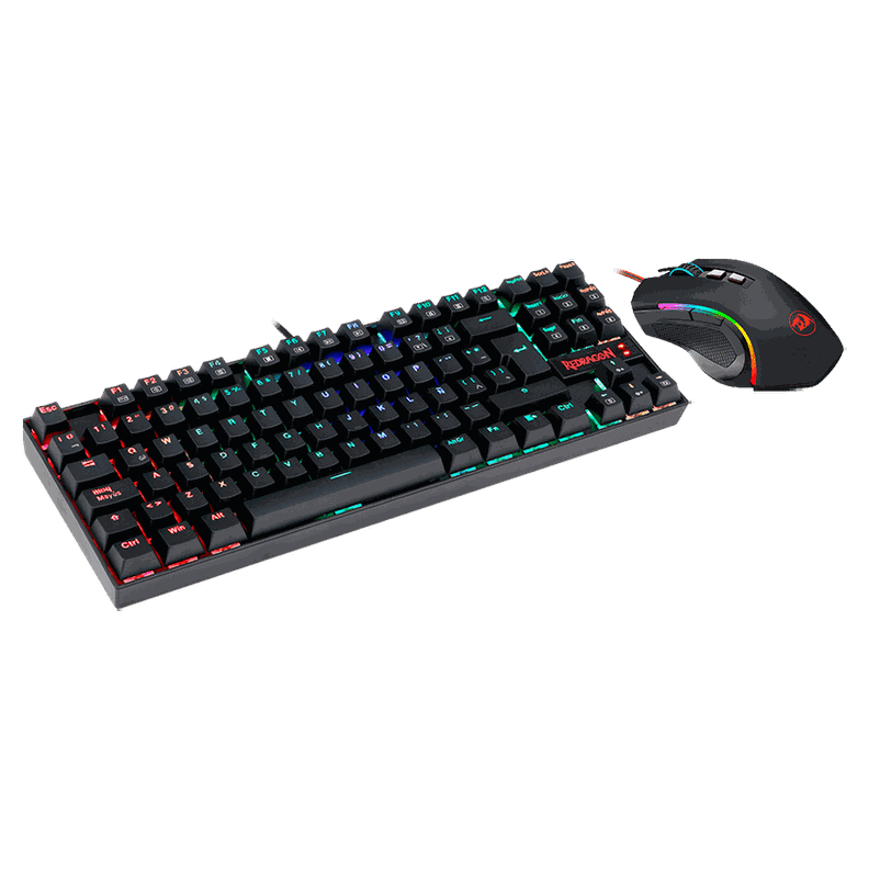 Pack Teclado y Mouse Gamer Redragon Kumara + Mouse Español-1