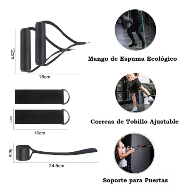 Kit Bandas Elásticas Banda Elastica De Resistencia Ejercicio-4
