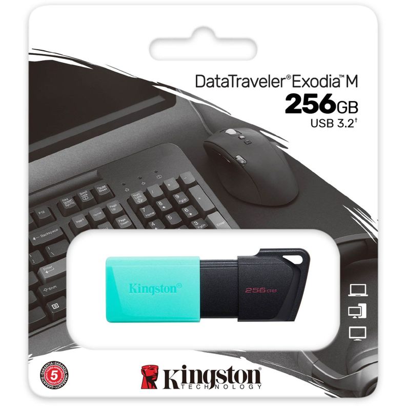 Pendrive Kingston Exodia M Negro USB 3.2 DataTraveler 256GB-0