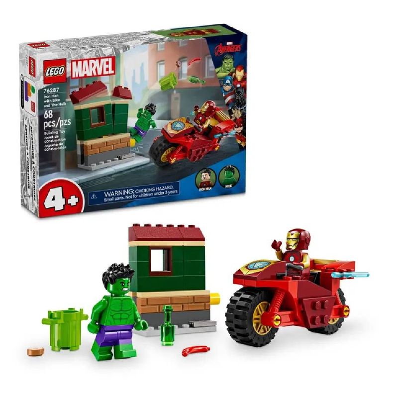 LEGO Marvel: IRON MAN CON MOTO Y HULK 76287-0