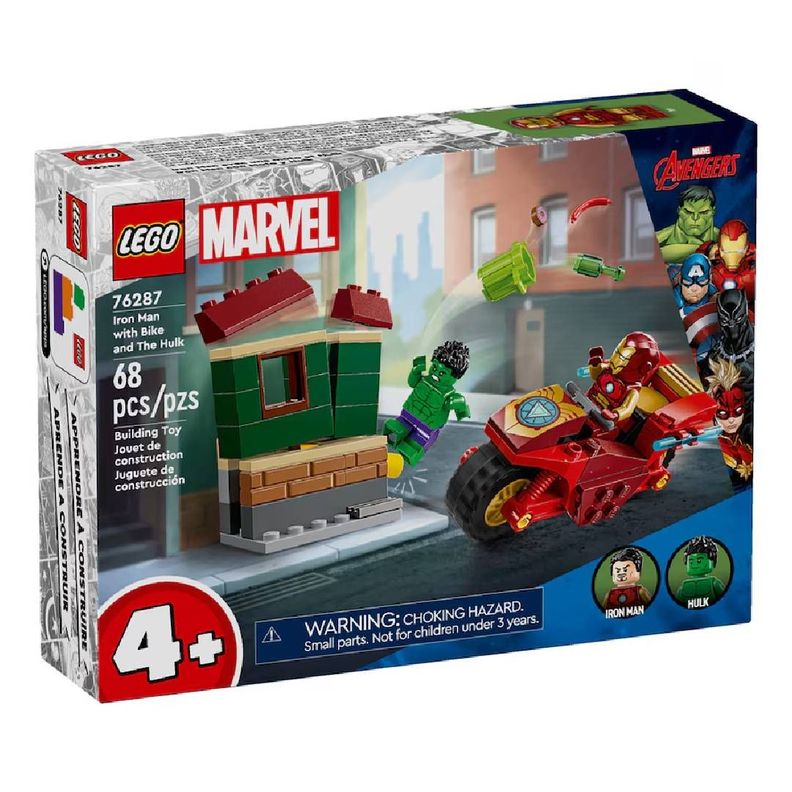 LEGO Marvel: IRON MAN CON MOTO Y HULK 76287-1