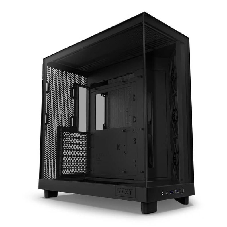 Gabinete NZXT H6 Flow ATX Dual-Chamber Case Negro-1
