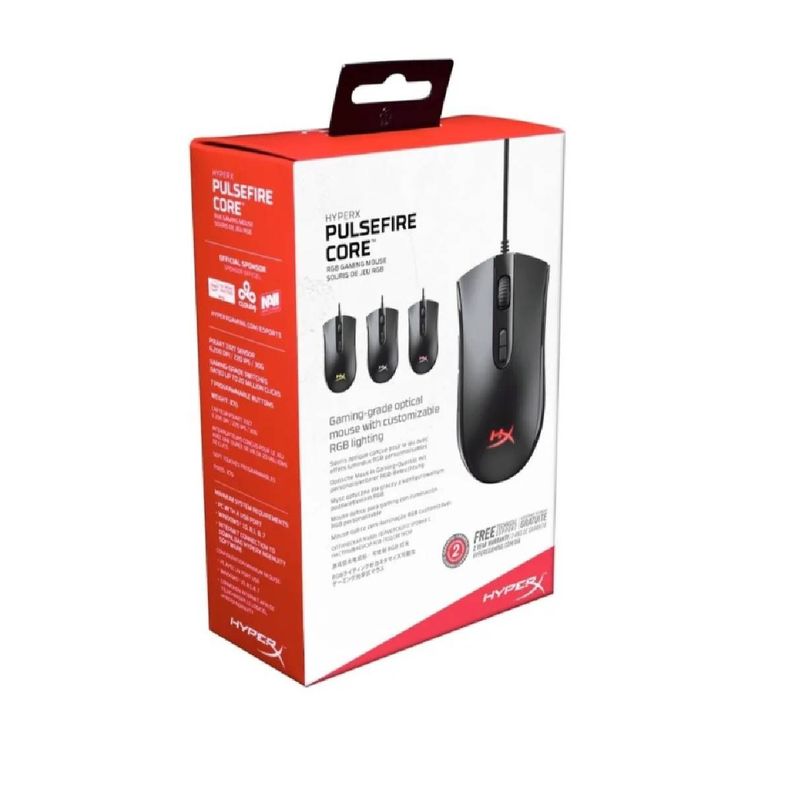 Mouse Gamer Hyperx Pulsefire Core Rgb 7 Botones 6200 Dpi-2