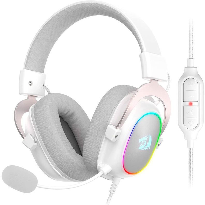 Audifonos Gamer Redragon Zeus H510-X RGB Blancos 7.1 USB-0