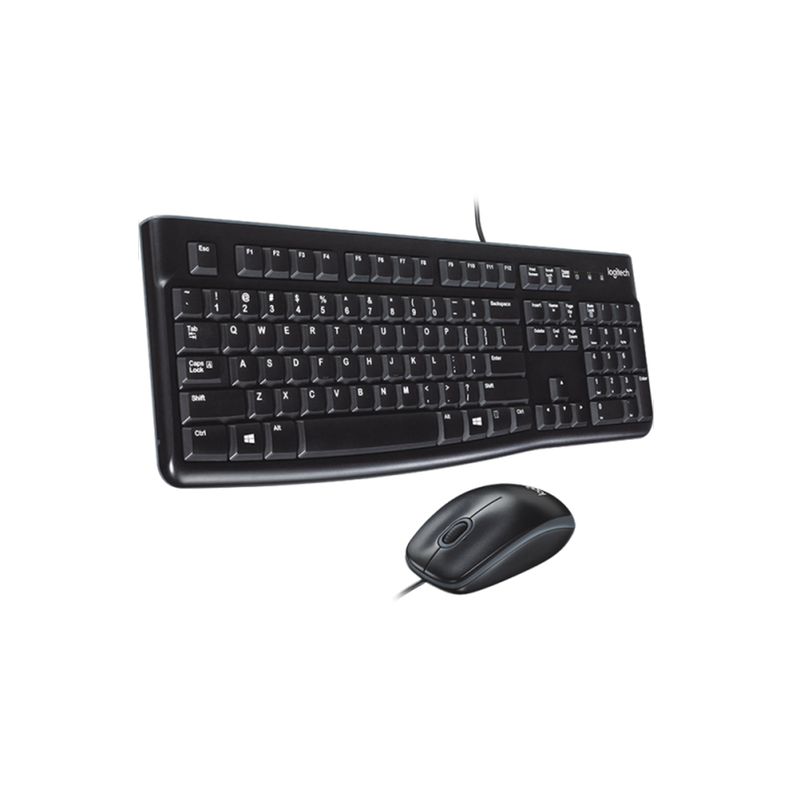 Kit Teclado y Mouse Logitech MK120 Alambrico Negro-1