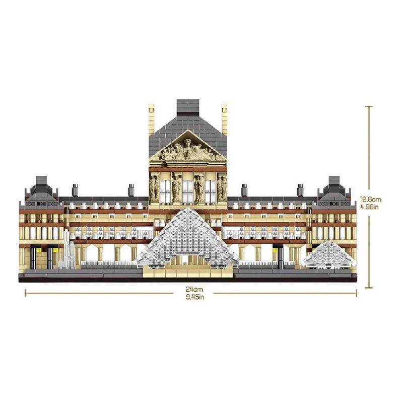 dOvOb Juego de micro bloques de construcción de Louvre-1