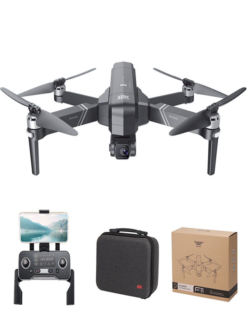 SJRC F11-DRONE ドローン 本体 専用ケース付き Drone Sjrc F11 4k Pro Con Cámara 4k Plateado Gris 5ghz 1 Batería