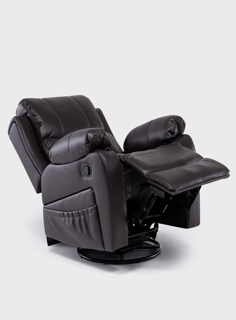 BERGER RECLINABLE PRO BROWN CON VIBROMASAJE 8 PUNTOS + CONTROL REMOTO + CALEFACCION + MECEDOR-3