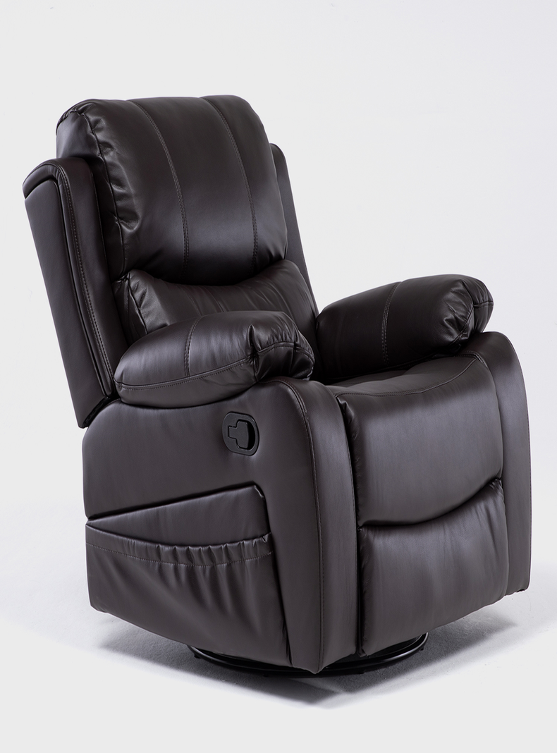 BERGER RECLINABLE PRO BROWN CON VIBROMASAJE 8 PUNTOS + CONTROL REMOTO + CALEFACCION + MECEDOR-5