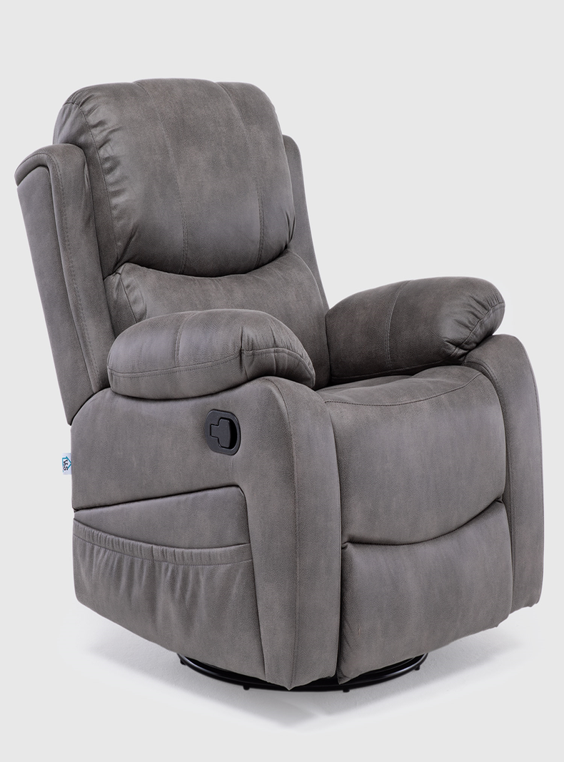 BERGER RECLINABLE PRO GREY CON VIBROMASAJE 8 PUNTOS + CONTROL REMOTO + CALEFACCION + MECEDOR-3