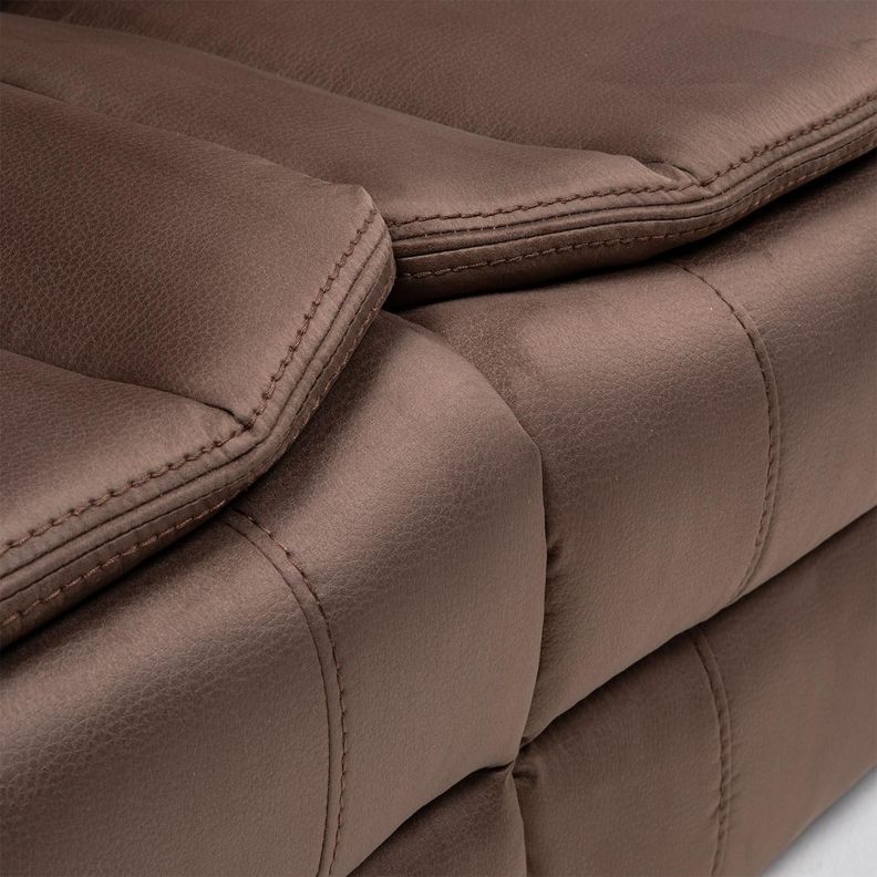 Sillon 3 cuerpos brown reclinable electrico + usb -8