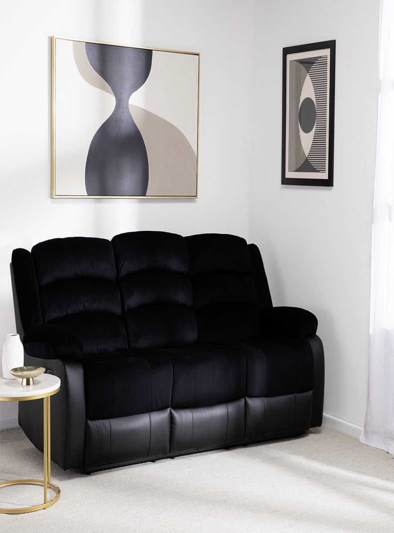 SOFA RECLINABLE CON POSAVASOS BLACK VENOM-1