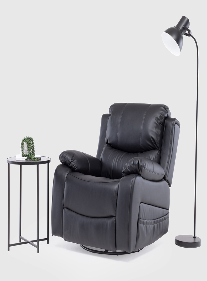BERGER RECLINABLE PRO BLACK CON VIBROMASAJE 8 PUNTOS + C.REMOTO-0
