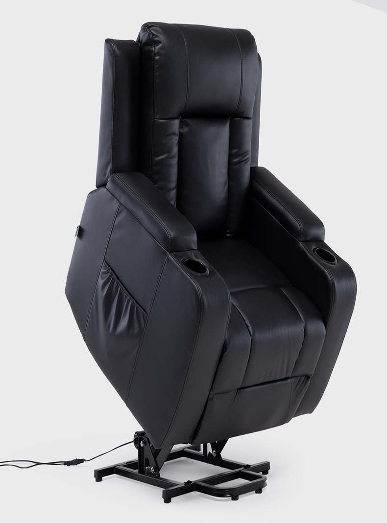 BERGER STAND UP BLACK CON VIBROMASAJE 8 PUNTOS + CONTROL REMOTO + CALEFACCION-0