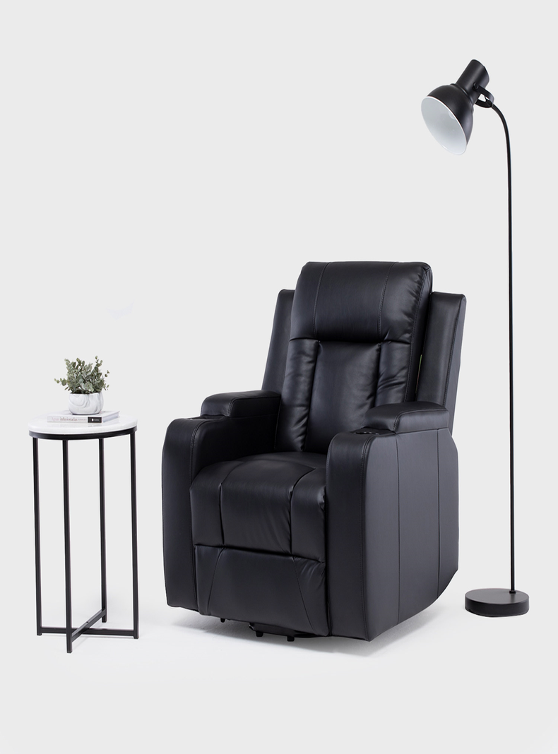 BERGER STAND UP BLACK CON VIBROMASAJE 8 PUNTOS + CONTROL REMOTO + CALEFACCION-1