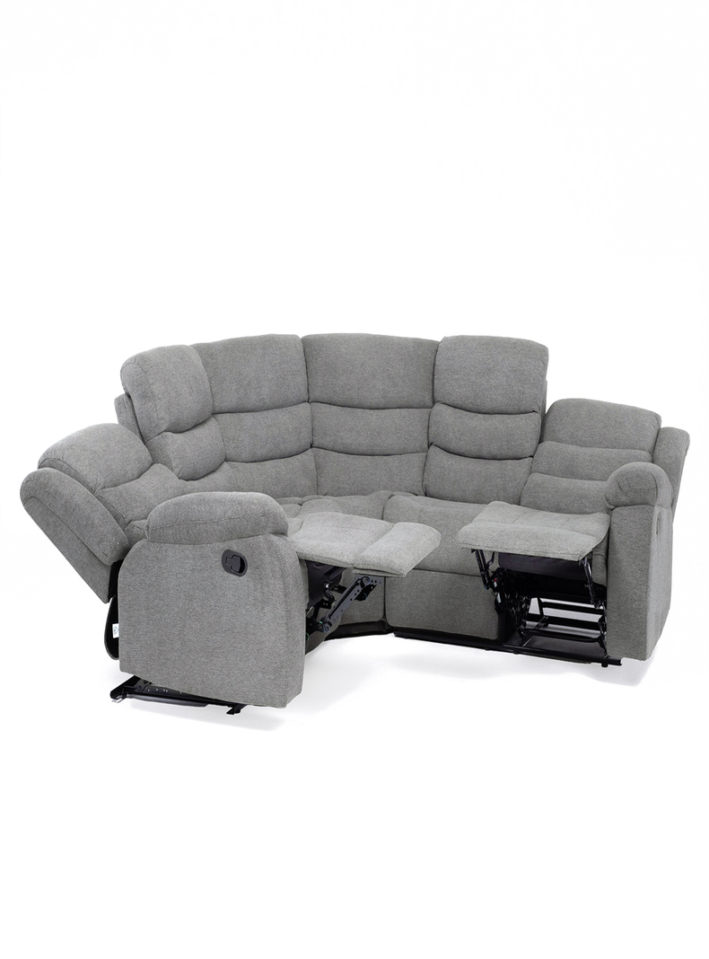 SECCIONAL RECLINABLE CURVO NEW GREY + POSAVASOS DE ALUMINIO-2