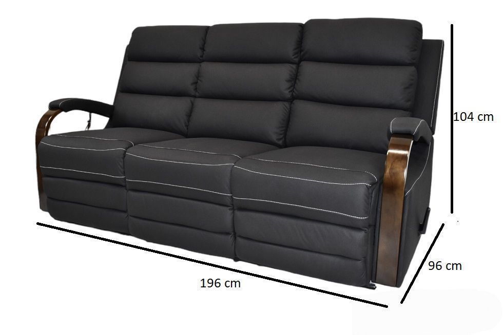 Sofa reclinable roble 3 cuerpos-6
